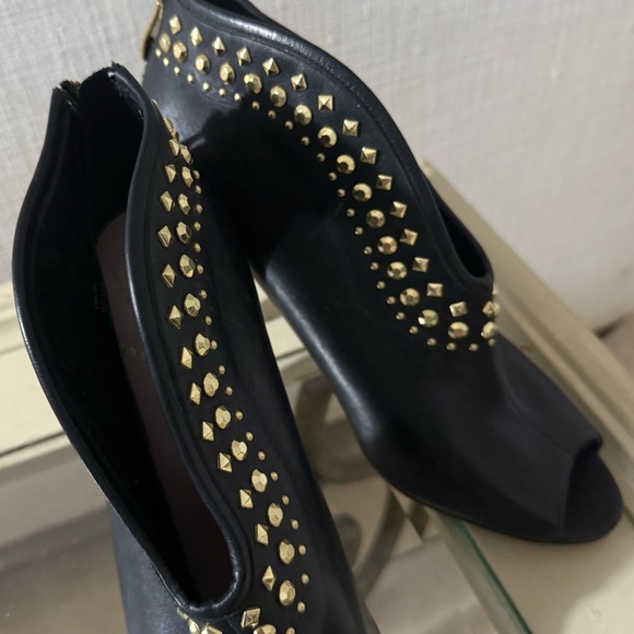 Vince Camuto Black and Gold Studded Heels - Picture 2 of 3